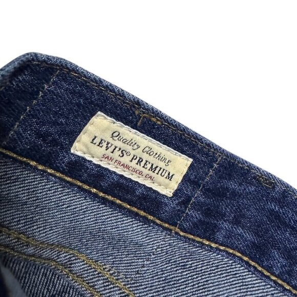 LEVIS 501 Premium Straight Leg Designer Denim Blue Jeans Pants Mens 40x29 - Picture 3 of 8